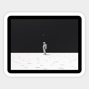 Alone astronaut in Space Sticker